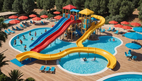 Parc aquatique en camping dans le var
